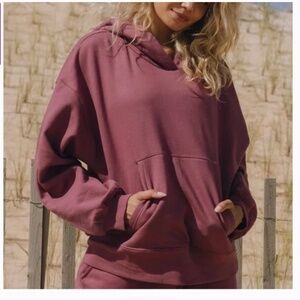 Daily Drills Unisex Oversized Hoodie in Wine XS/S (oversized fit)